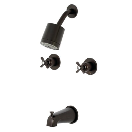 Kingston Brass Tub and Shower Faucet, Oil Rubbed Bronze, Wall Mount KBX8145ZX